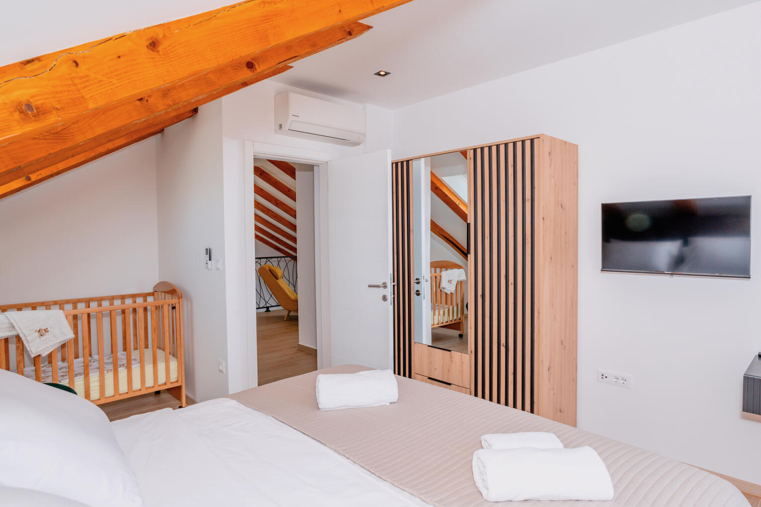 Bedroom with cot